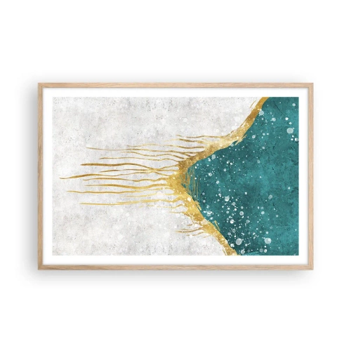 Plakat w ramie jasny dąb - Złoty przypływ - 91x61 cm