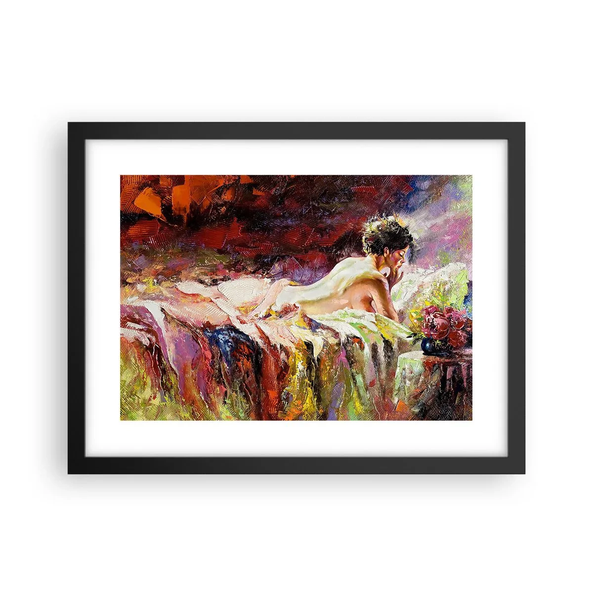 Plakat w czarnej ramie - Zamyślona Wenus - 40x30 cm