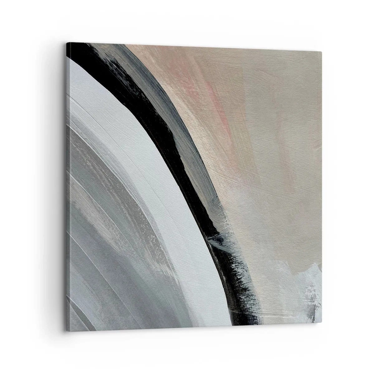 Obraz na płótnie - Kompozycja: łuk czerni i szarości - 60x60 cm