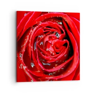 Obraz na płótnie - W kroplach rosy - 70x70 cm