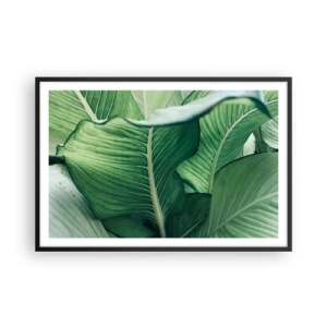 Plakat w czarnej ramie - Życie intensywnie zielone - 91x61 cm