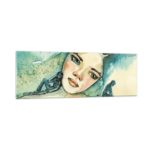 Obraz na szkle - Am I blue? - 90x30 cm