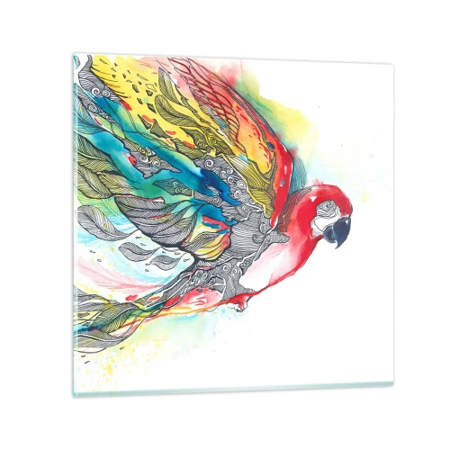 Obraz na szkle - Żyj kolorowo - 60x60 cm