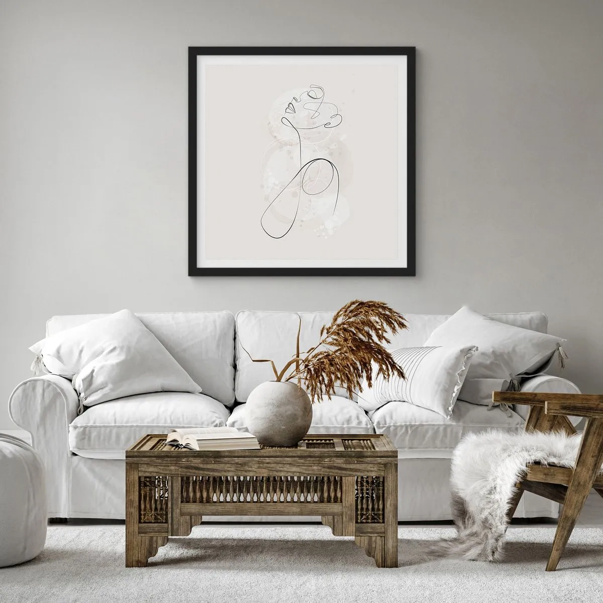 Plakat w czarnej ramie - Spirala piękna - 50x50 cm