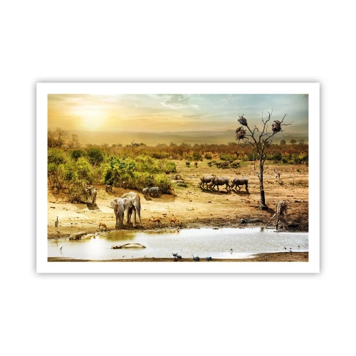 Plakat - "Z Edenu zaś wypływała rzeka…" - 91x61 cm