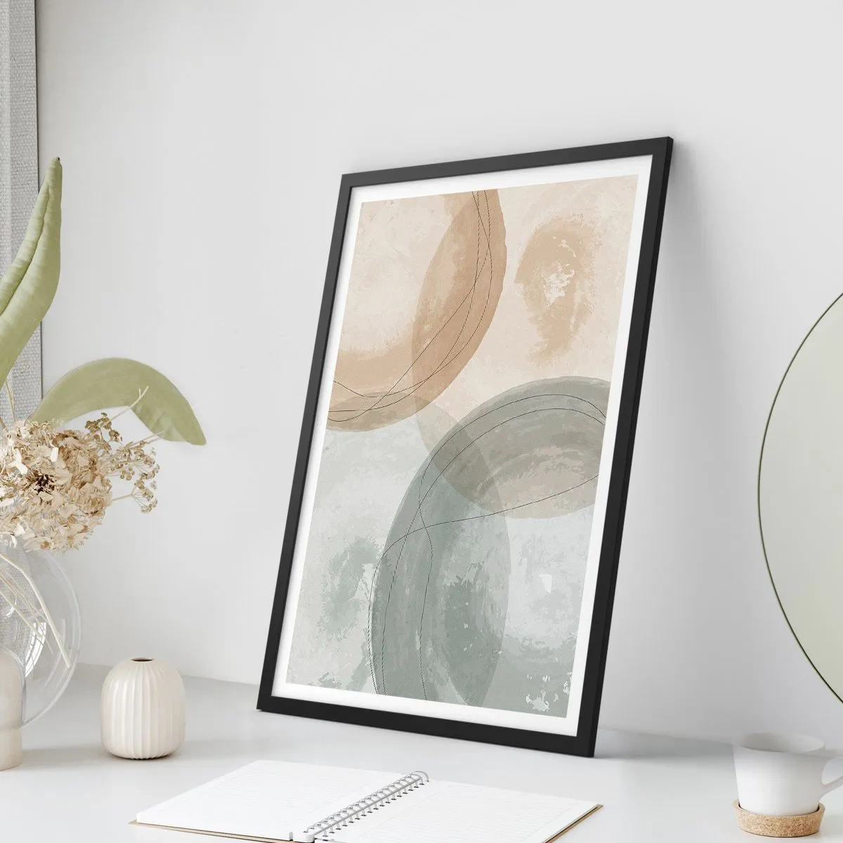 Plakat w czarnej ramie - Przenikanie światów - 30x40 cm