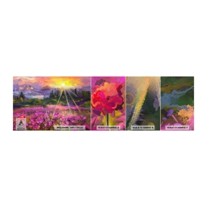 Fototapeta Próbka Samoprzylepna Deluxe Sticker - W dolinie pod opieką słońca - Abstrakcja, Krajobraz, Kwiaty - 100x30 cm
