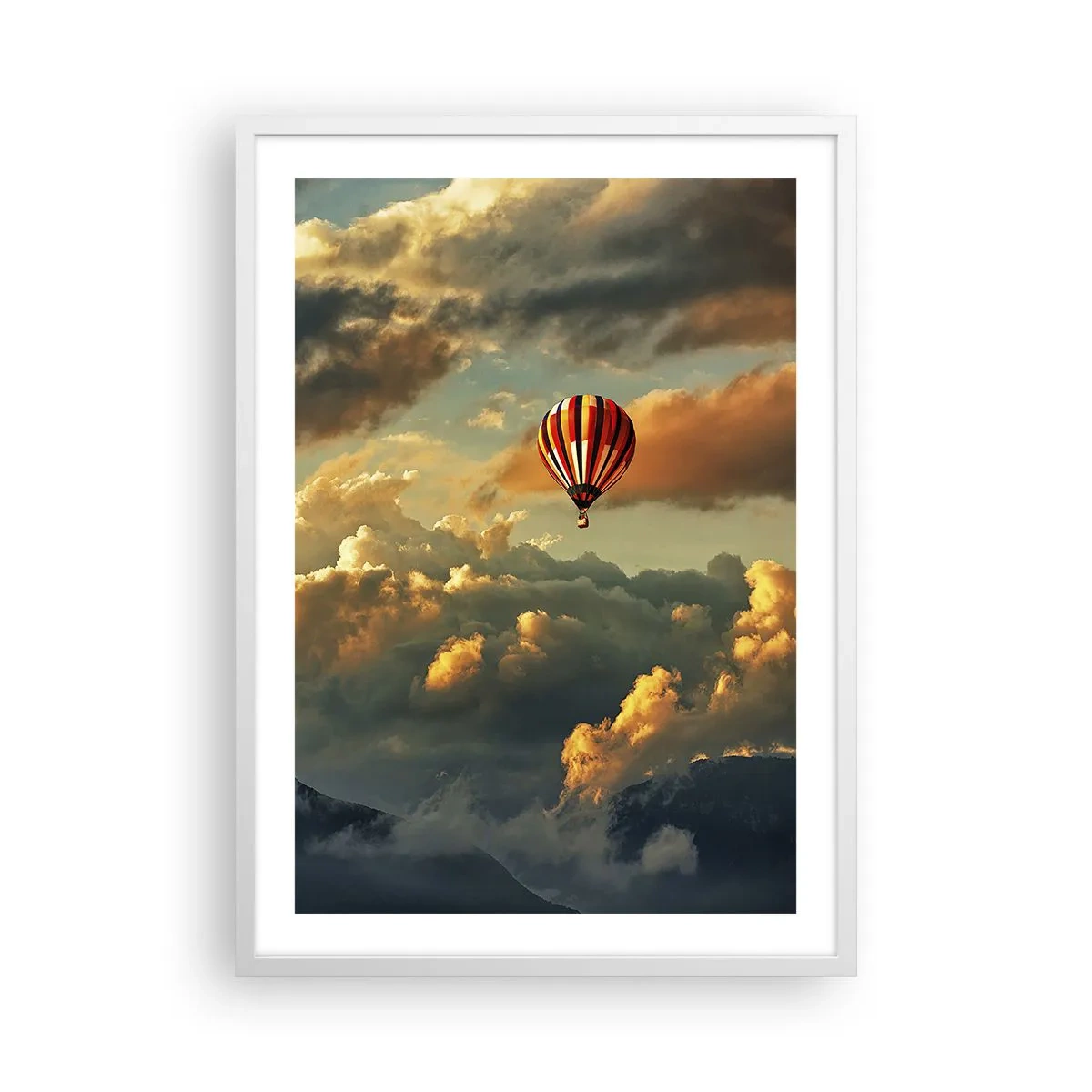 Plakat w białej ramie - Lecę, bo chcę - 50x70 cm