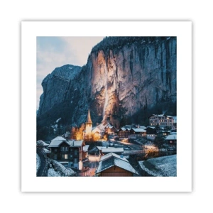 Plakat - Świetlisty duch zimy - 40x40 cm