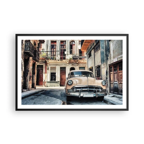 Plakat w czarnej ramie - Sjesta w Hawanie - 91x61 cm