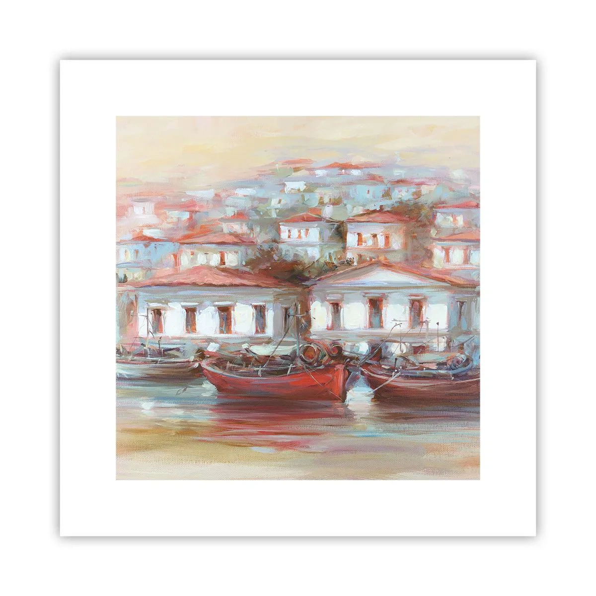 Plakat - Szczęśliwe miasteczko - 30x30 cm