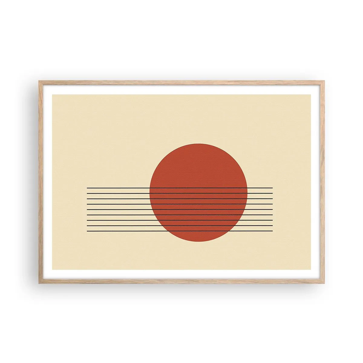 Plakat w ramie jasny dąb - W koło i dalej - 100x70 cm