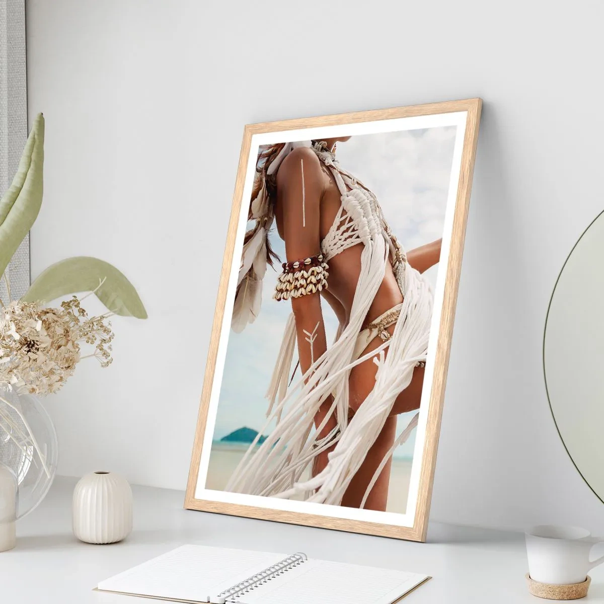 Plakat w ramie jasny dąb - Kapłanka słońca - 70x100 cm