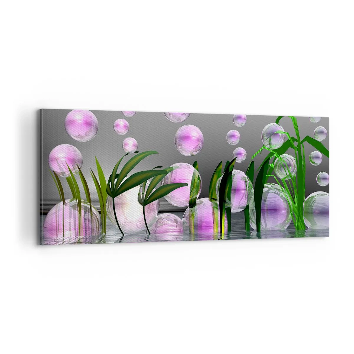 Obraz na płótnie - Refleksyjna kompozycja lekkości i życia - 100x40 cm