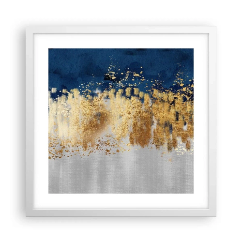 Plakat w białej ramie - Nowoczesna kompozycja z błyskiem - 40x40 cm