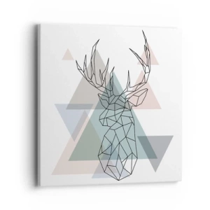 Obraz na płótnie - W geometrycznym lesie - 40x40 cm