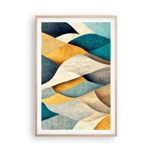 Plakat w ramie jasny dąb - Rytm i falowanie - 61x91 cm