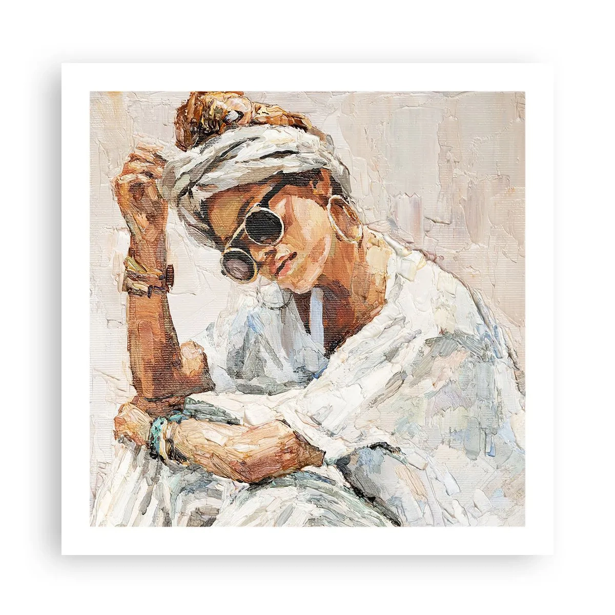 Plakat - Portret w pełnym słońcu - 60x60 cm