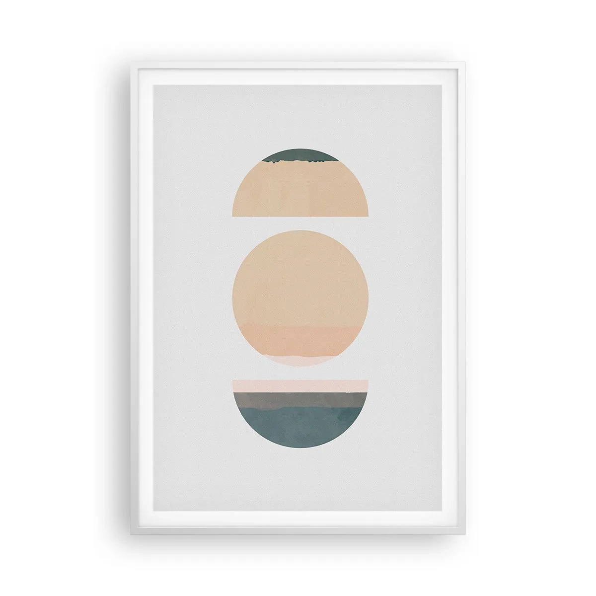 Plakat w białej ramie - Koło za kołem - 70x100 cm
