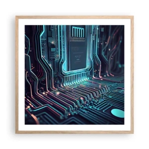 Plakat w ramie jasny dąb - Tak sobie myślę… - 60x60 cm