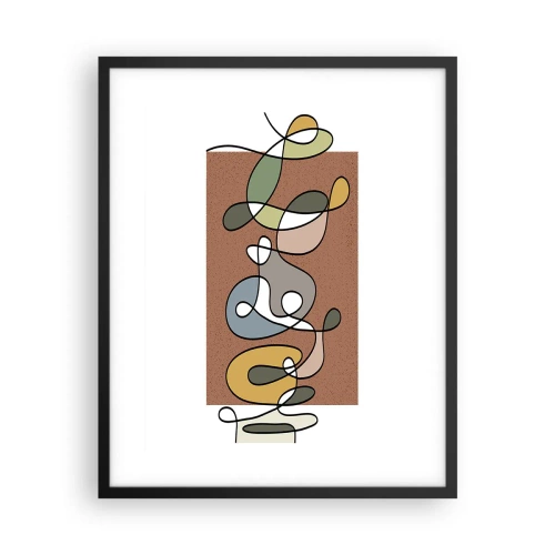 Plakat w czarnej ramie - Abstrakcja warta uśmiechu - 40x50 cm