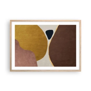 Plakat w ramie jasny dąb - Abstrakcja – miejsce w przestrzeni - 70x50 cm