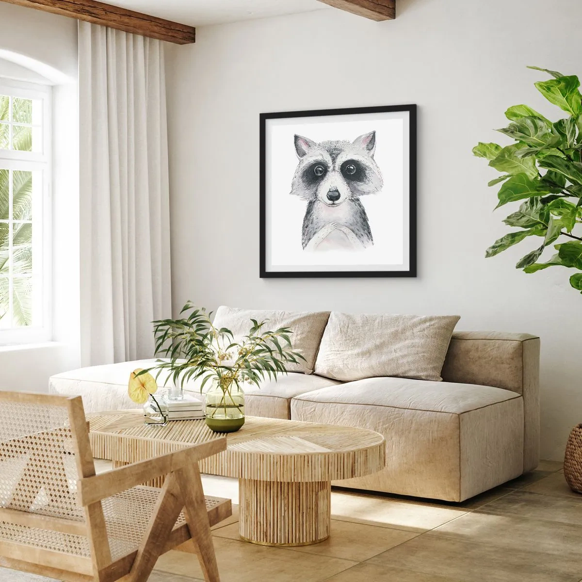 Plakat w czarnej ramie - Chwila na wzruszenie - 50x50 cm