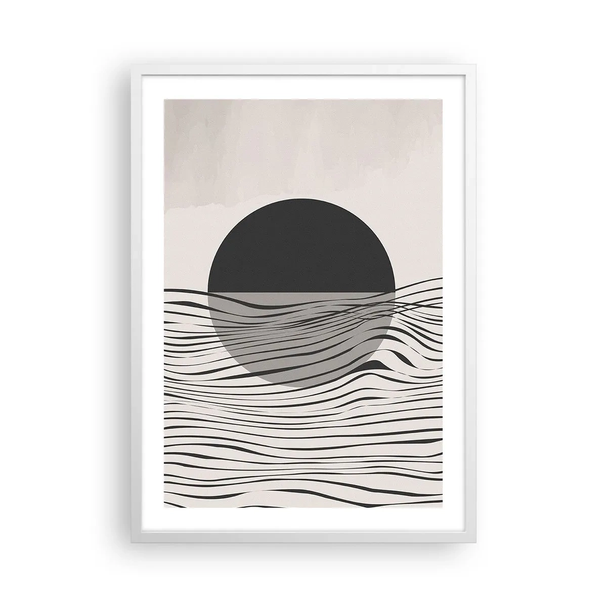 Plakat w białej ramie - Kompozycja połowiczna - 50x70 cm