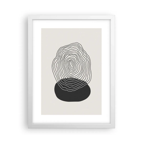 Plakat w białej ramie - Trwanie i drganie - 30x40 cm
