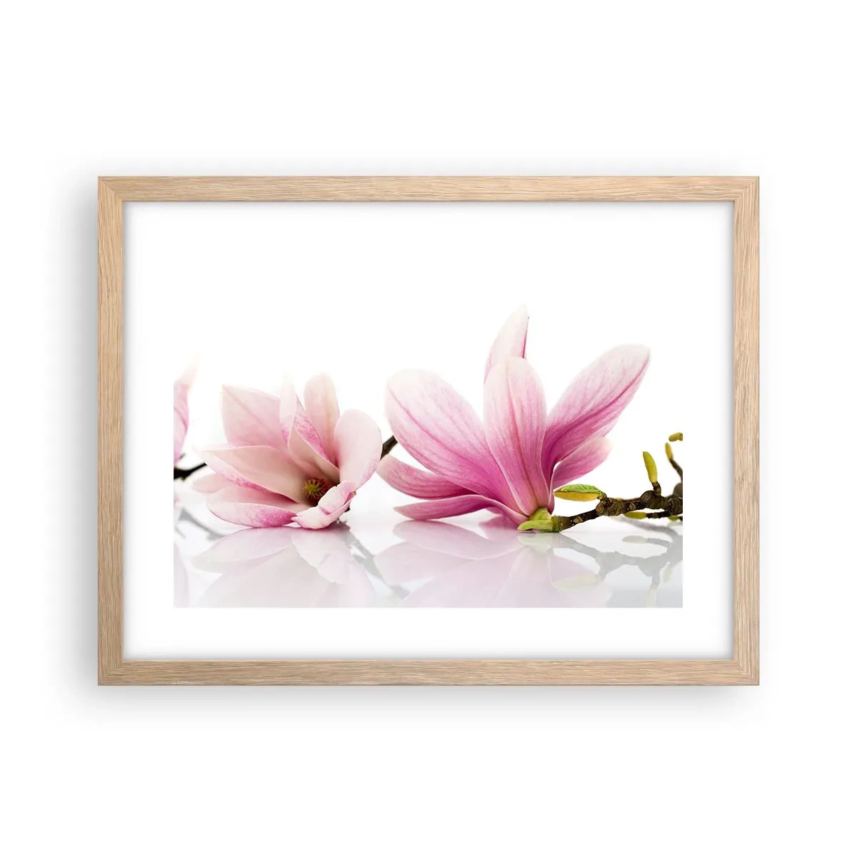 Plakat w ramie jasny dąb - Delikatne jak powiew wiosny - 40x30 cm