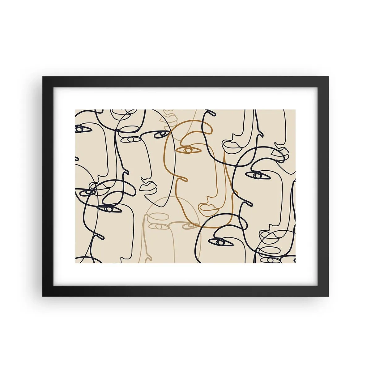 Plakat w czarnej ramie - Portret zwielokrotniony - 40x30 cm