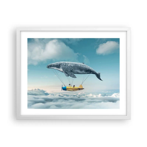 Plakat w białej ramie - Dlaczego nie? - 50x40 cm