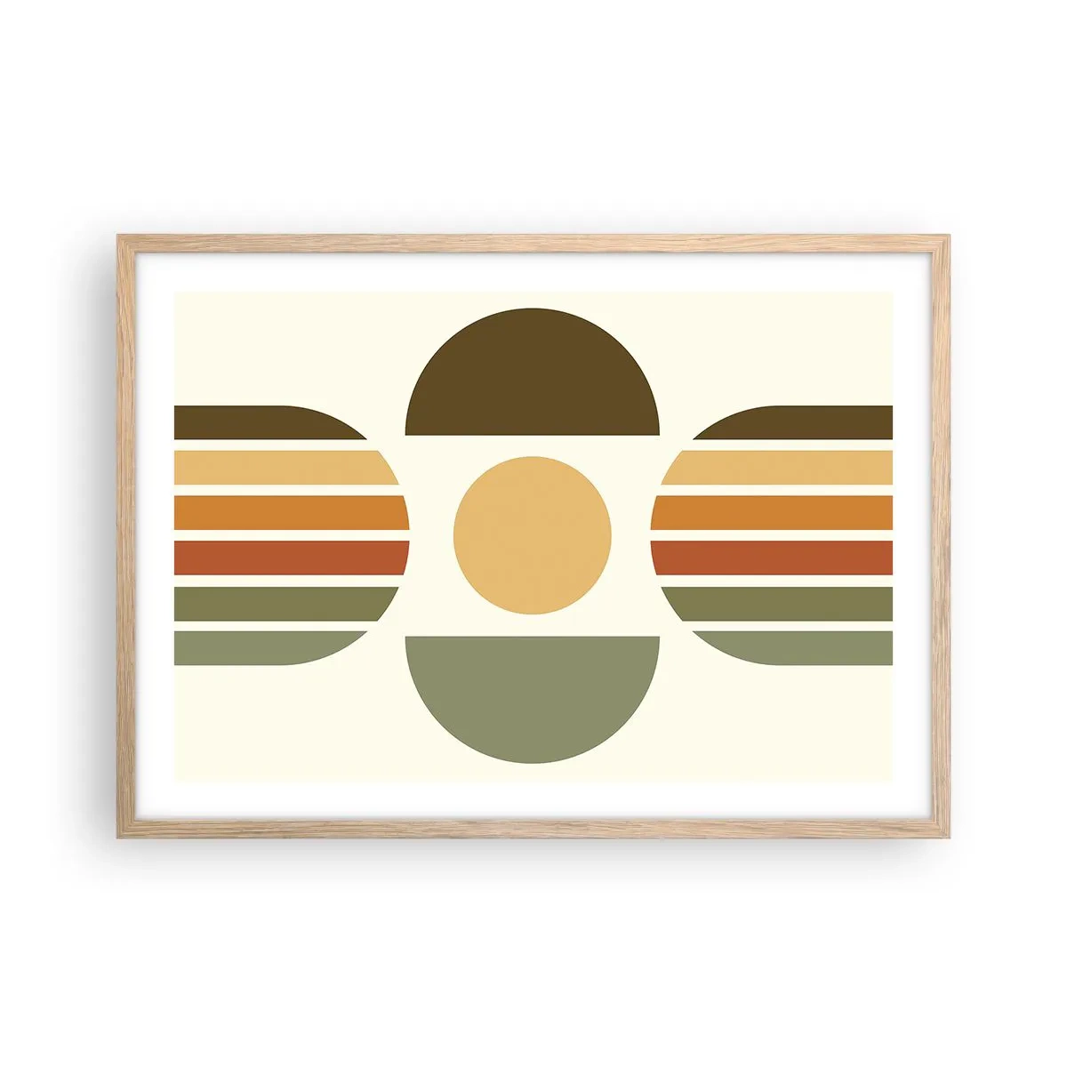 Plakat w ramie jasny dąb - W kolorach ziemi - 70x50 cm