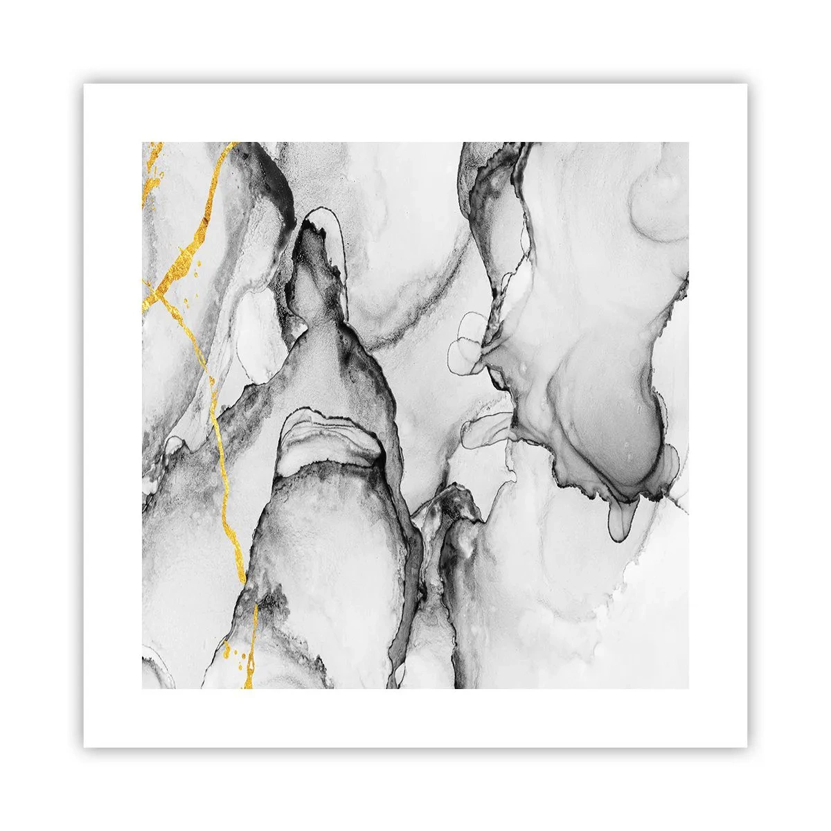 Plakat - Kompozycja z motywem złota - 40x40 cm