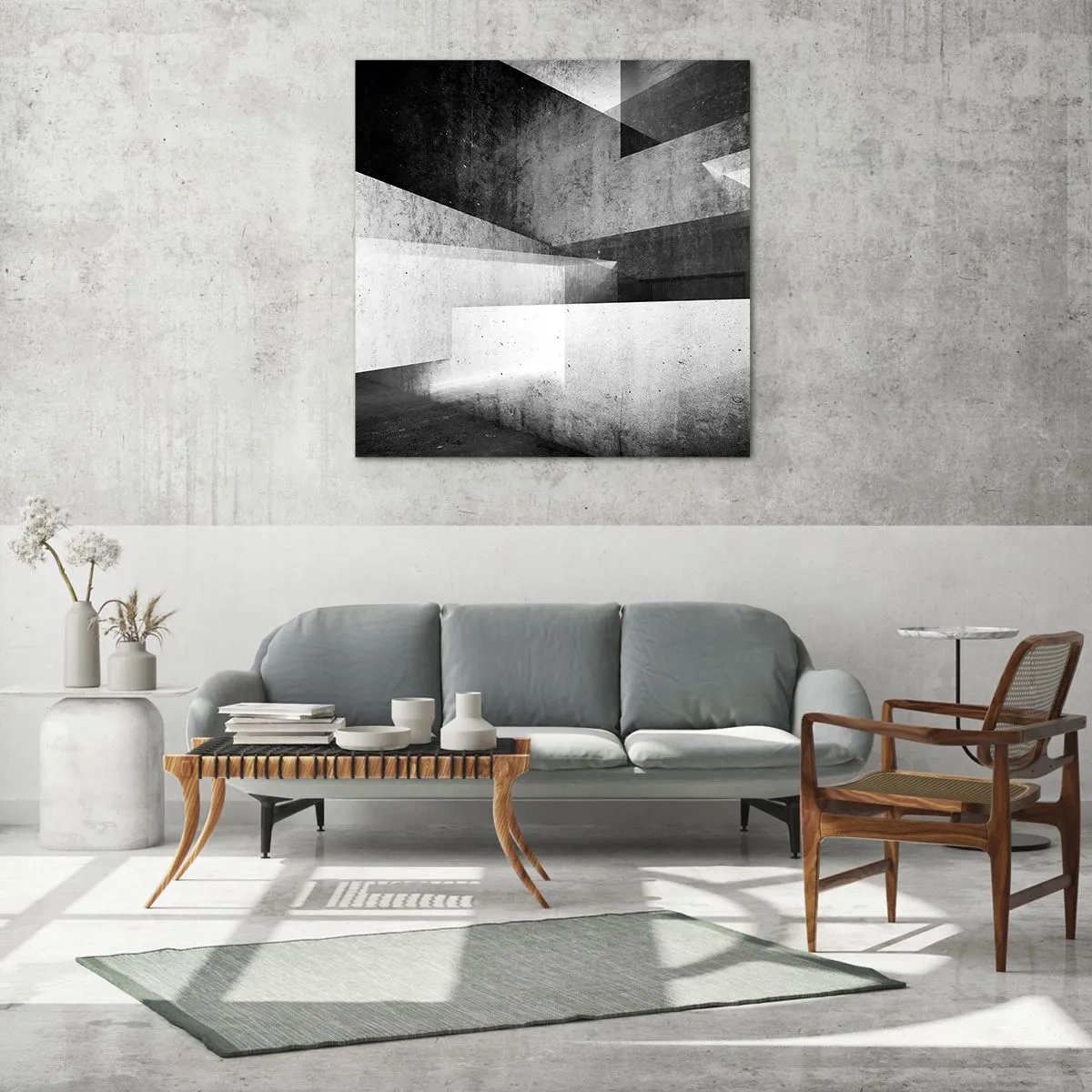 Obraz na szkle - Struktura przestrzeni - 40x40 cm