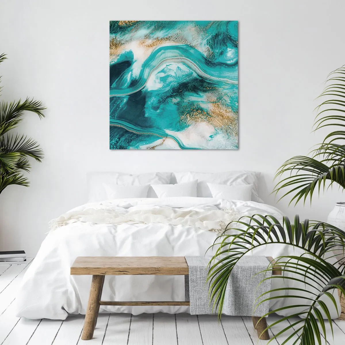 Obraz na płótnie - Rzeka złota - 30x30 cm