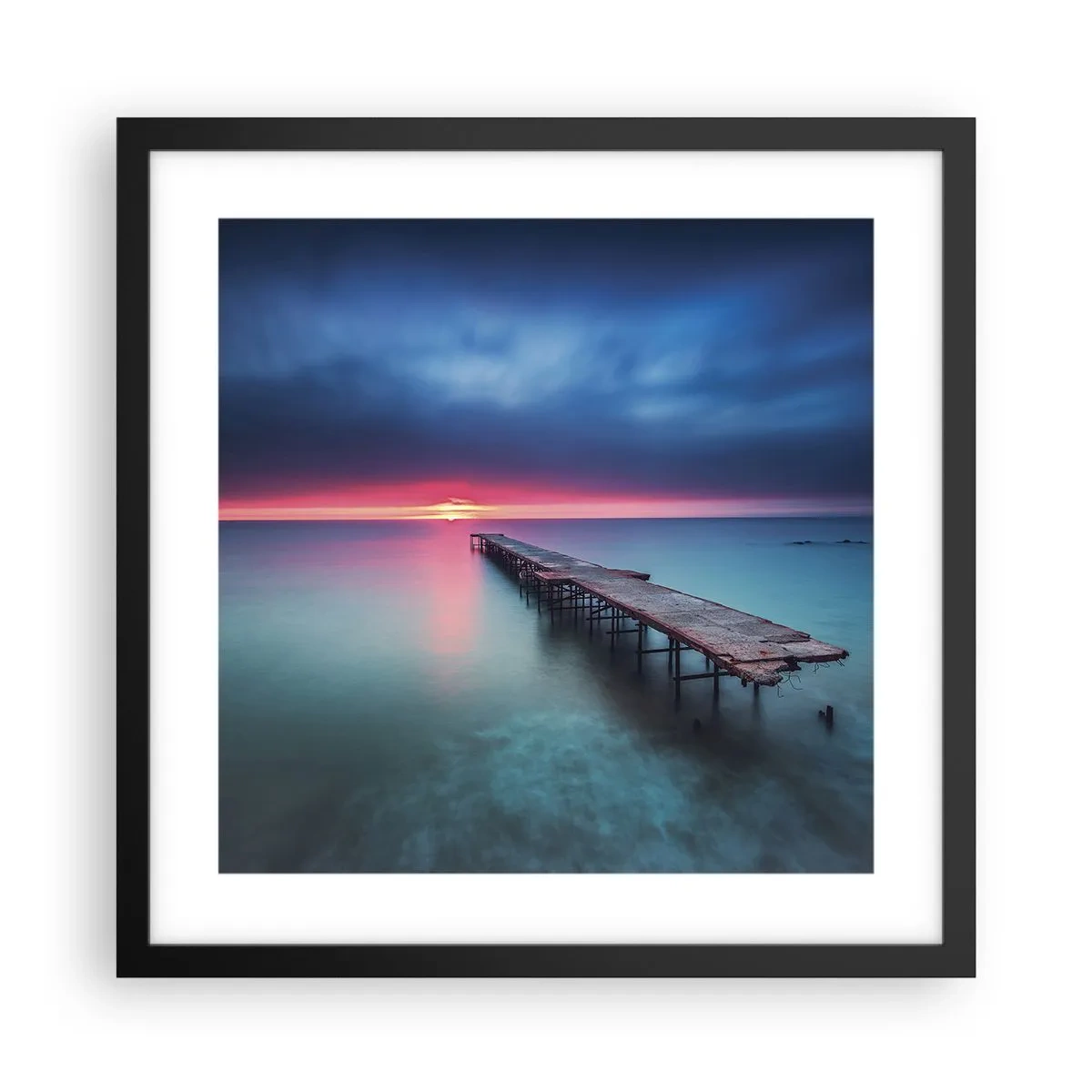 Plakat w czarnej ramie - Między niebem a ziemią - 40x40 cm