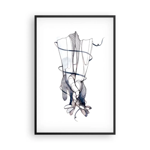 Plakat w czarnej ramie - Studium dotyku - 61x91 cm