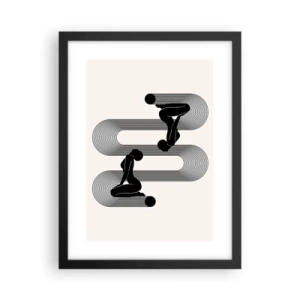 Plakat w czarnej ramie - Zmysłowa symetria - 30x40 cm