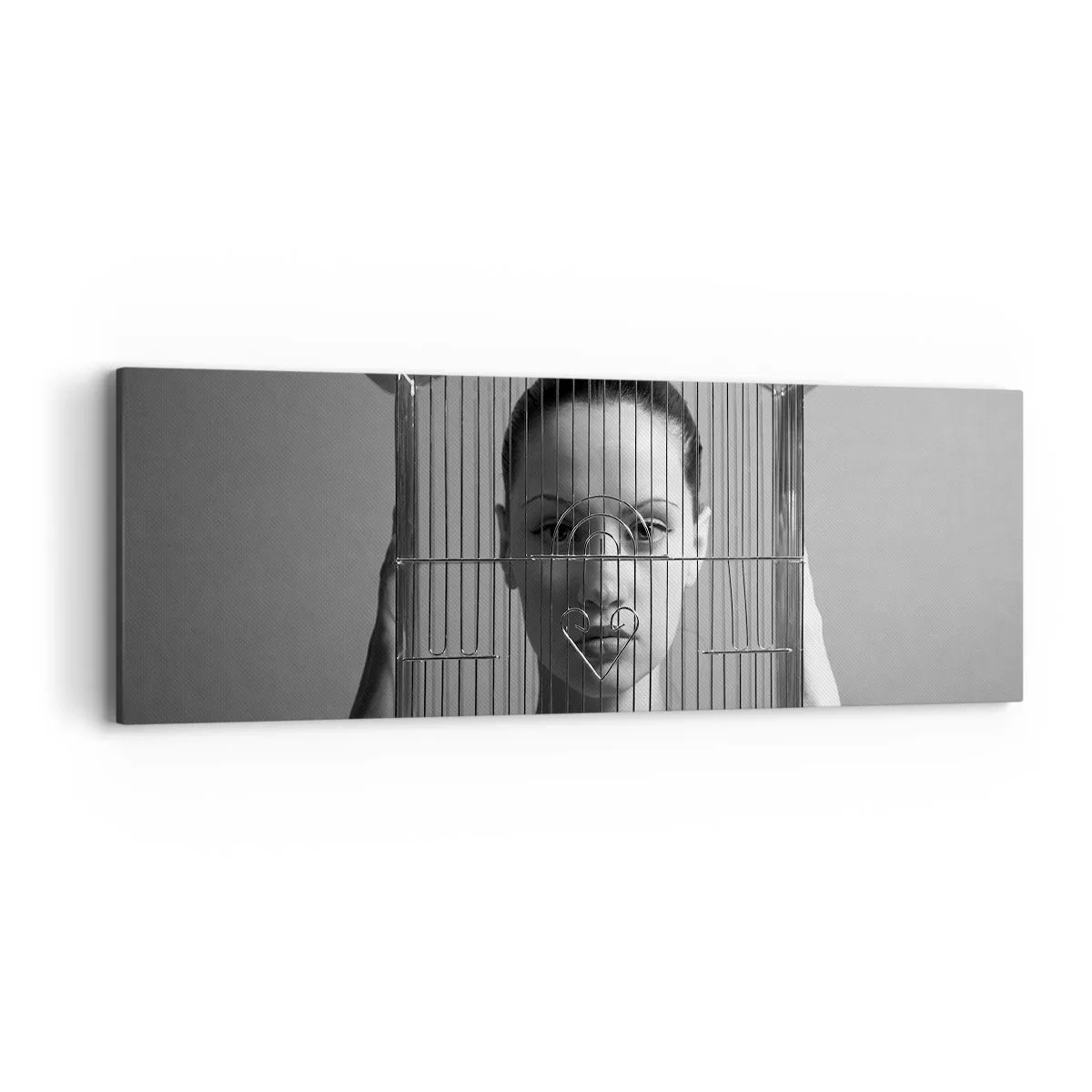 Obraz na płótnie - Portret nieco surrealistyczny - 90x30 cm