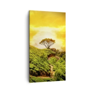 Obraz na płótnie - Krętą ścieżką, zielonym zboczem - 45x80 cm