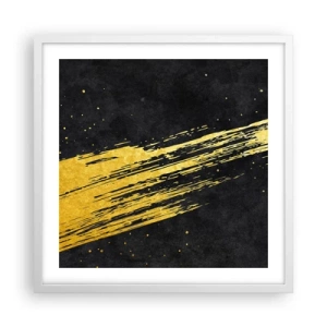 Plakat w białej ramie - Skok w nadprzestrzeń - 50x50 cm