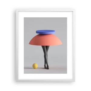 Plakat w białej ramie - Kompozycja surrealistyczna - 40x50 cm