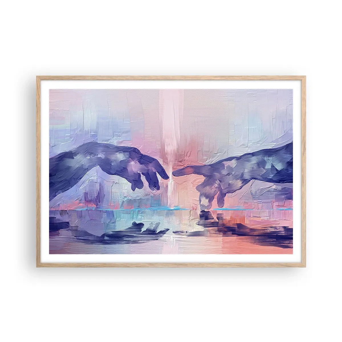 Plakat w ramie jasny dąb - Boska iskra życia - 100x70 cm