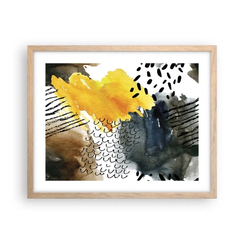 Plakat w ramie jasny dąb - Spotkanie żywiołów - 50x40 cm