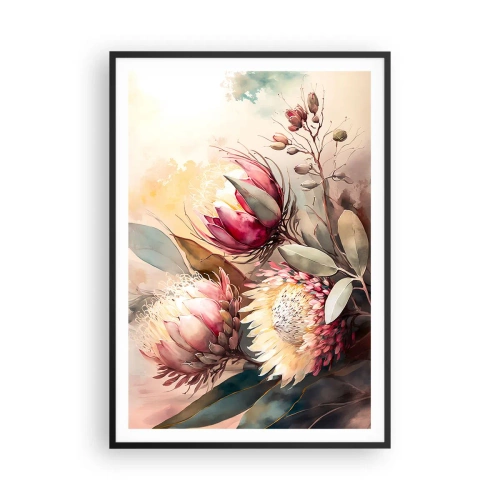 Plakat w czarnej ramie - Z profilu i en face - 70x100 cm