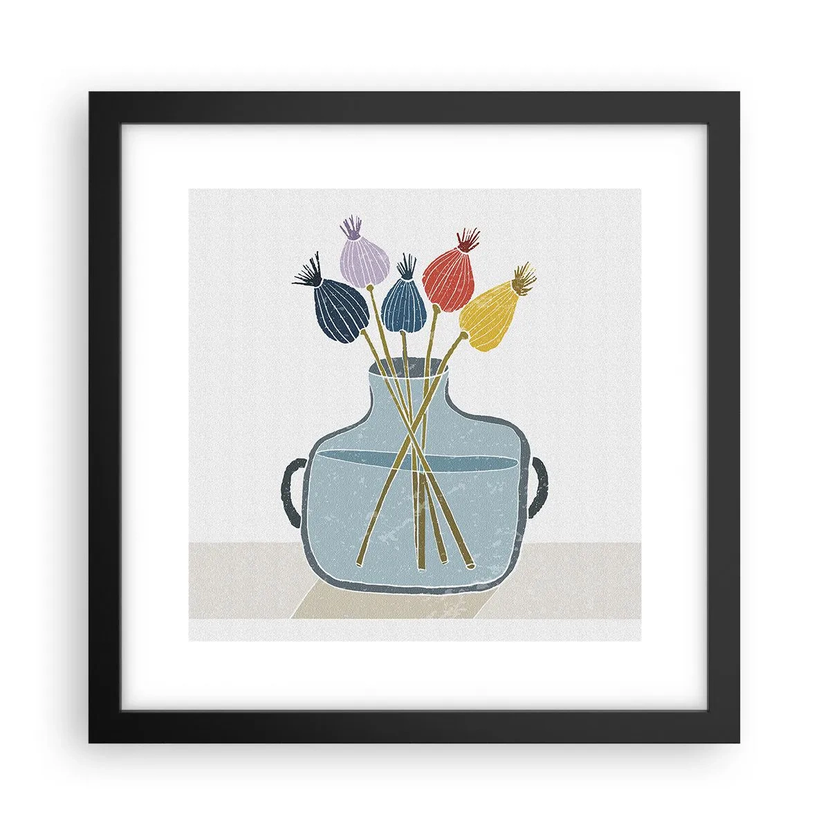 Plakat w czarnej ramie - Jak makiem zasiał - 30x30 cm