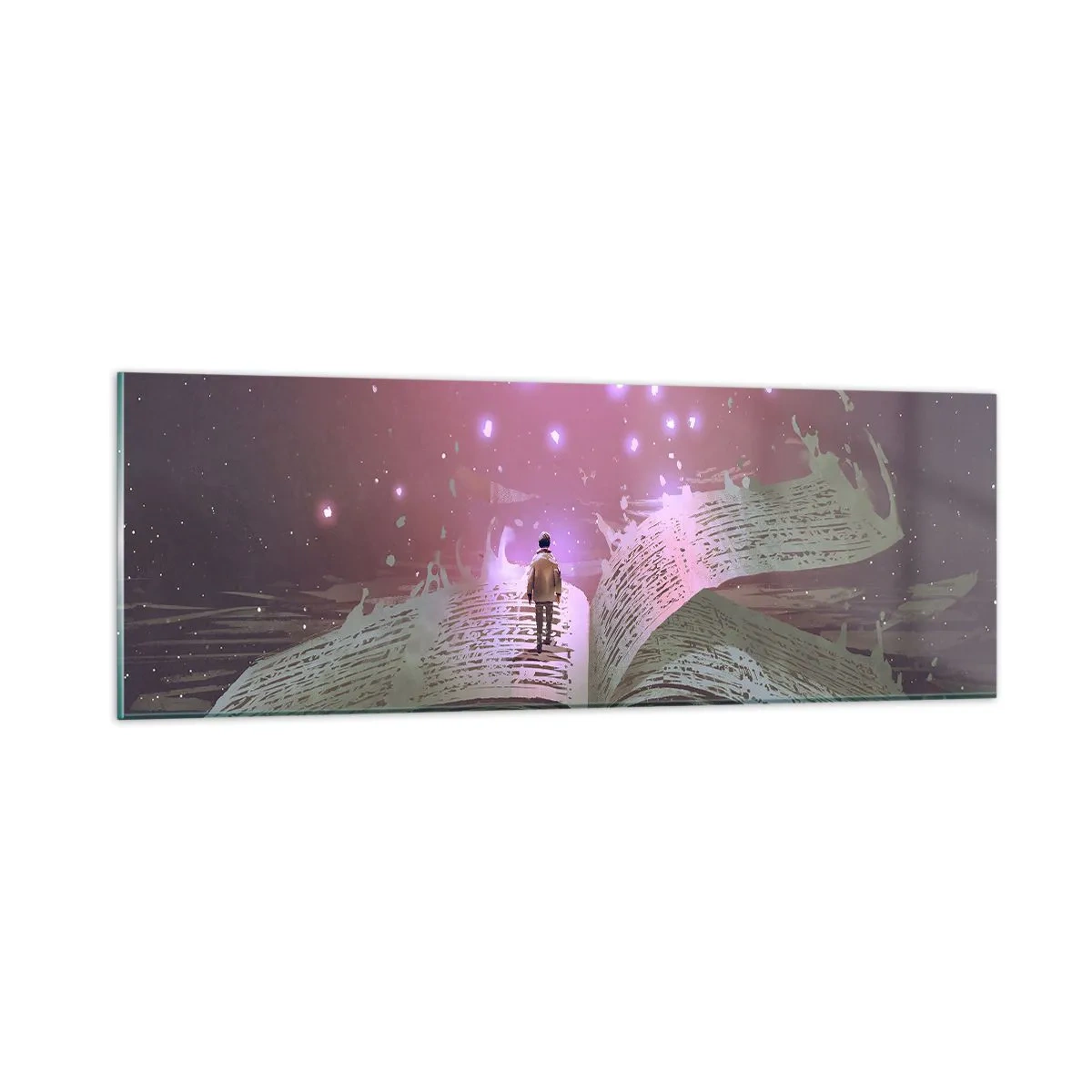 Obraz na szkle - Zaproszenie do innego świata - przeczytaj! - 90x30 cm