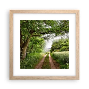 Plakat w ramie jasny dąb - Et in Arcadia ego - 30x30 cm