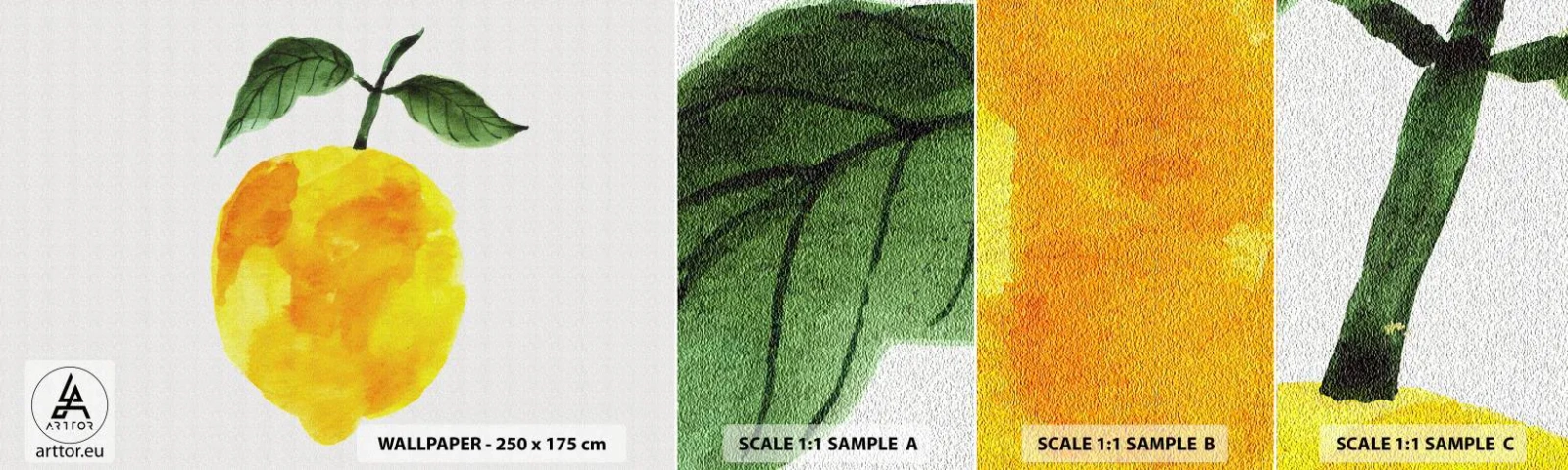 Fototapeta Próbka Samoprzylepna Deluxe Sticker - Jak poznać smak słońca - Cytryna, Kuchnia, Owoc - 100x30 cm